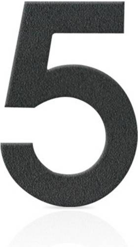 Heibi Roestvrijstalen huisnummers cijfer 5, grafietgrijs