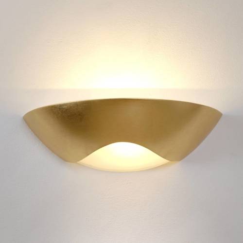 J. Holländer Stijlvolle wandlamp Matteo Curve goud