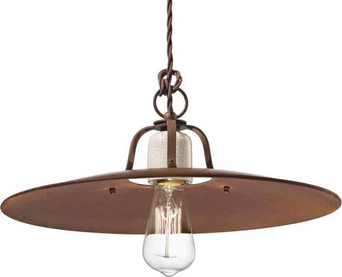 Ferro Luce Hanglamp Riccardo met groot metalen scherm