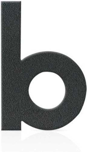 Heibi Roestvrijstalen huisnrs, letter b, grafietgrijs