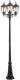 Konstmide Mastlamp Firenze, 3-lamps, zwart