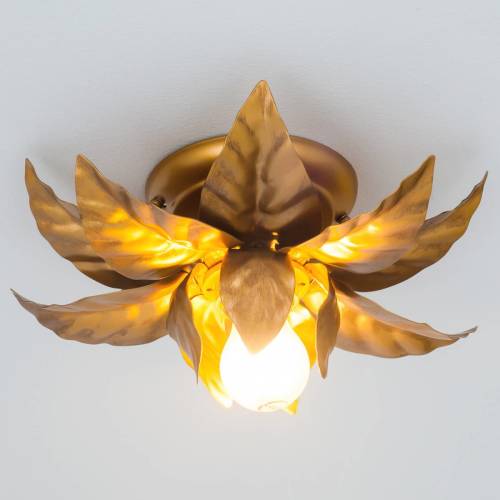 Kögl Plafondlamp ANTIK met goudkleurige bladeren 26 cm