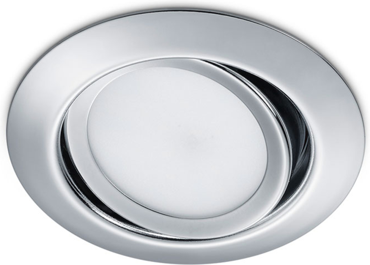 Trio Lighting Ronde LED inbouwspot Rila in chroom