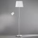 Fischer & Honsel Textiel-vloerlamp Layer met leeslamp wit