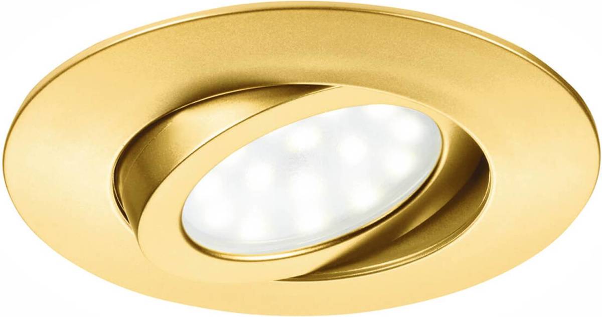 ECO-Light LED inbouwspot Zenit met IP44, goud