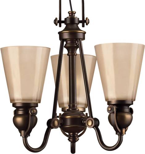 HINKLEY Rustieke hanglamp MAYFLOWER, 3-lichts