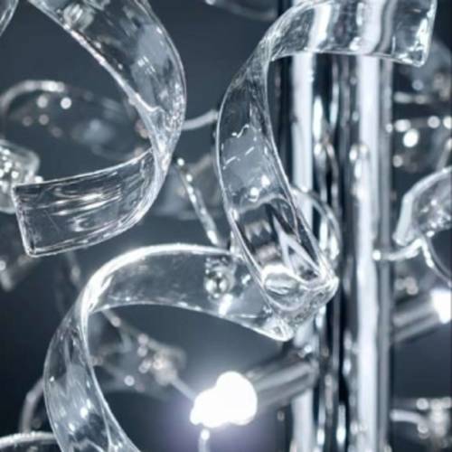 Mettallux Vloerlamp Crystal met bewerkte staaf