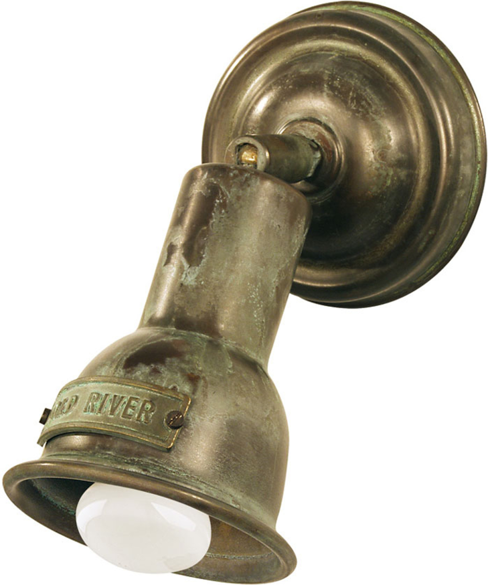 Moretti LUCE Zwenkbare wandlamp Spotisland, oud messing