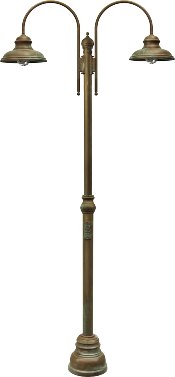 Moretti LUCE Mastlamp Luca messing antiek-koper, 2-lamps