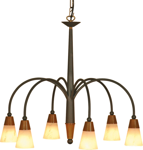 Menzel Kroonvormige hanglamp STELLA, 6-lichts