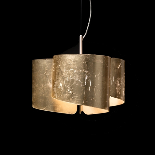 Selene Fantastische hanglamp Papiro, 3-lichts, goud