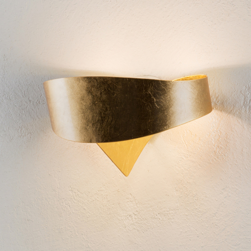 Selene Gouden design-wandlamp Scudo