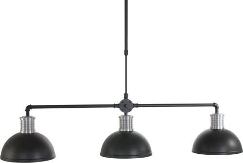 Steinhauer BV Hanglamp Brooklyn, 3-lamps in zwart