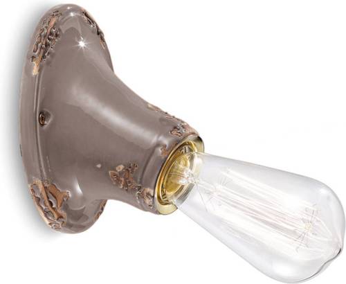 Ferro Luce Wandlamp C115 in vintage stijl duifgrijs