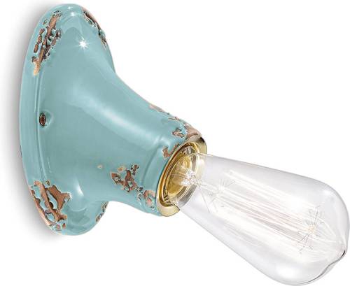 Ferro Luce Wandlamp C115 in vintage stijl turquoise