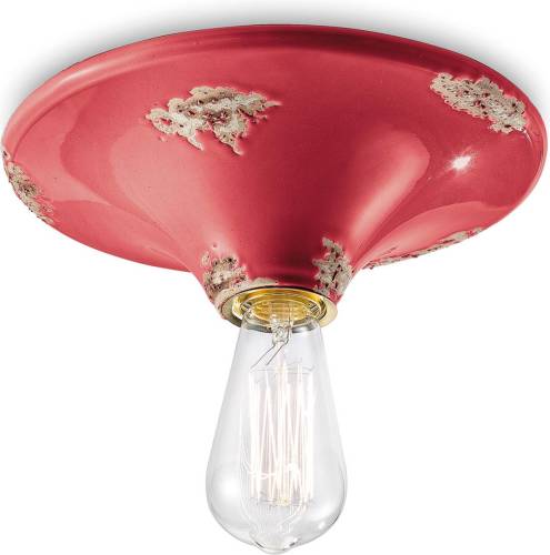 Ferro Luce Vintage plafondlamp C134 rood