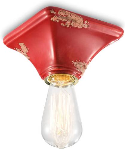 Ferro Luce Vintage plafondlamp C135 rood