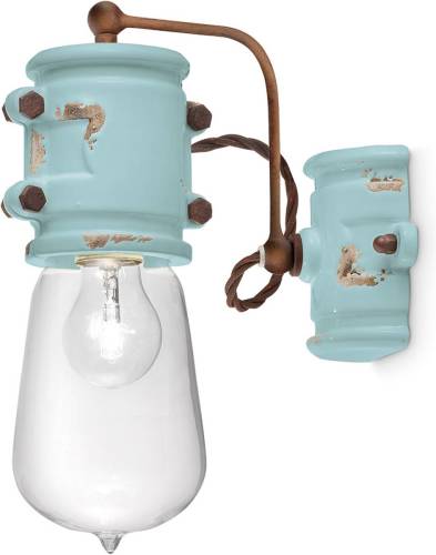 Ferro Luce Vintage wandlamp C1523 turquoise
