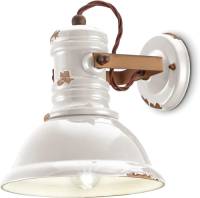 Ferro Luce Keramieken wandlamp C1693 industriële stijl wit