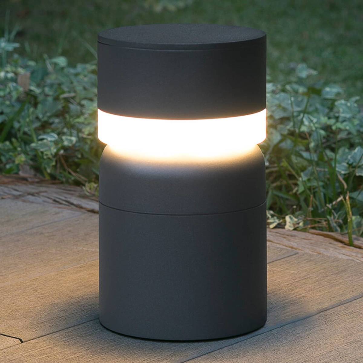 FARO BARCELONA LED sokkellamp Sete, donkergrijs