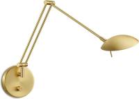 Knapstein Dimbare LED wandlamp Ninja in mat messing