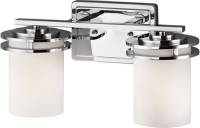 KICHLER LED wandlamp Hendrik IP44 chroom/glas, 2-lamps