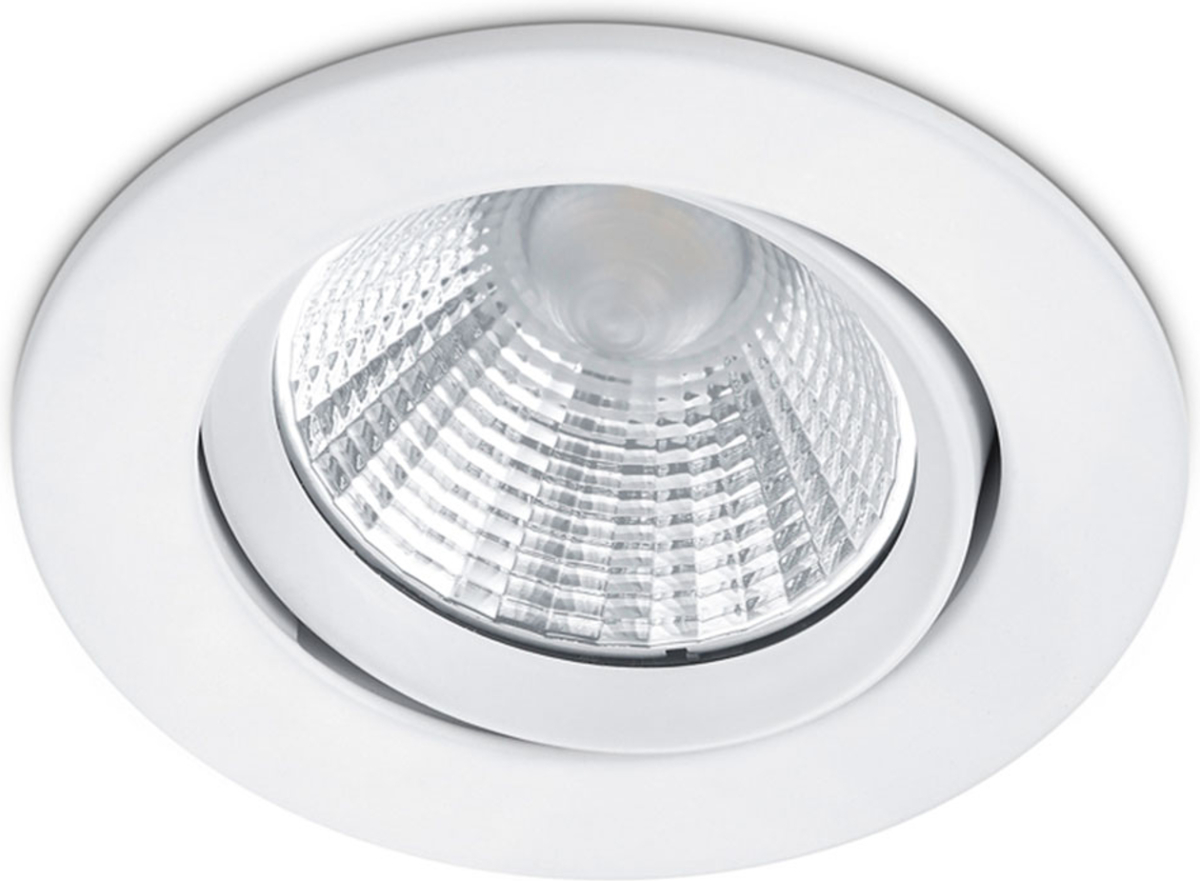 Trio Lighting Ronde LED inbouwspot Pamir in mat wit