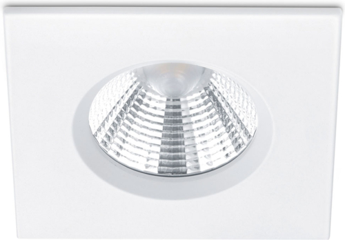 Trio Lighting Vierkante LED inbouwspot Zagros IP65 in mat wit