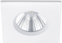 Trio Lighting Vierkante LED inbouwspot Zagros IP65 in mat wit