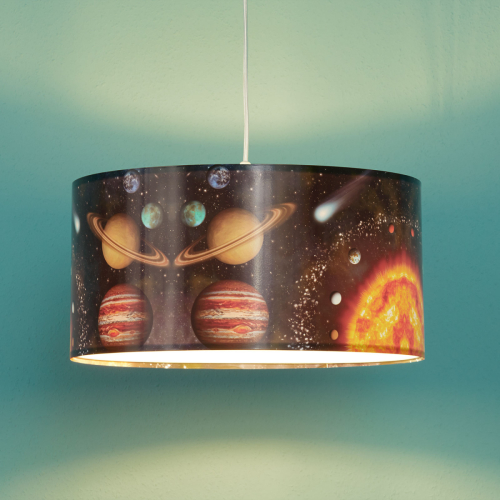 EULUNA Hanglamp Space met metalen bedrukking