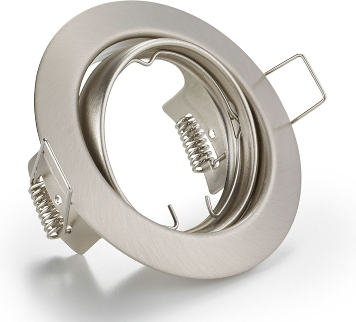 Trio Lighting Ronde inbouwlamp Jura in nikkel mat