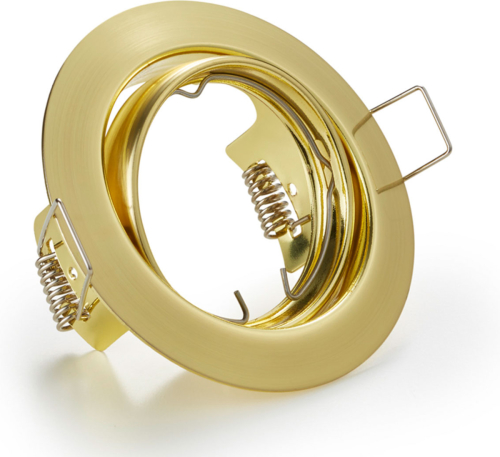 Trio Lighting Ronde inbouwlamp Jura in messing