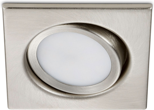 Trio Lighting Draaibare LED inbouwspot Rila, nikkel mat