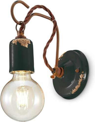 Ferro Luce Wandlamp C665 in vintage-stijl zwart