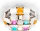 Slamp Mida wandlamp, 32x32 cm bont/wit