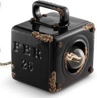 Ferro Luce Vintage-tafellamp Lorenzo in zwart