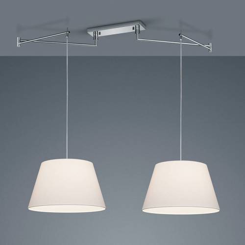 Helestra Certo hanglamp conisch 2-lamps, wit