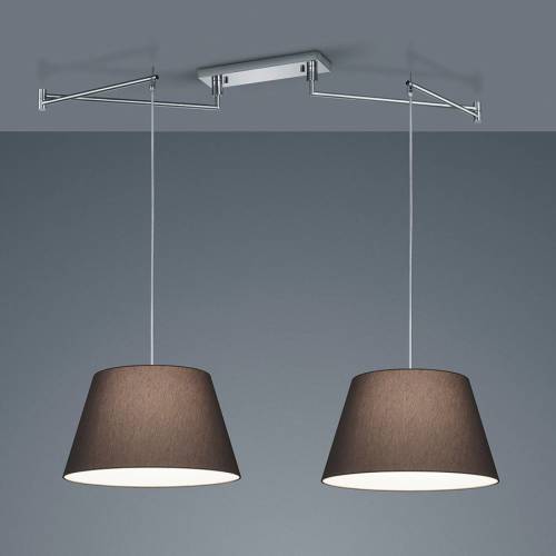 Helestra Certo hanglamp conisch 2-lamps, antraciet