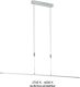 Fischer & Honsel LED hanglamp Metz met drukknop, lengte 160 cm, alu