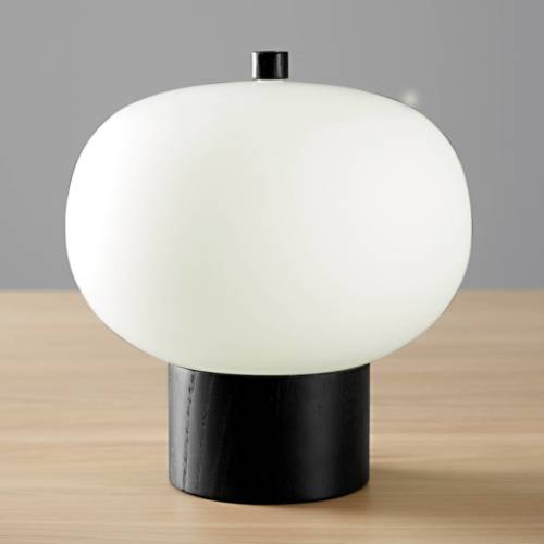 GROK iLargi LED tafellamp, Ø 24 cm, donker essen