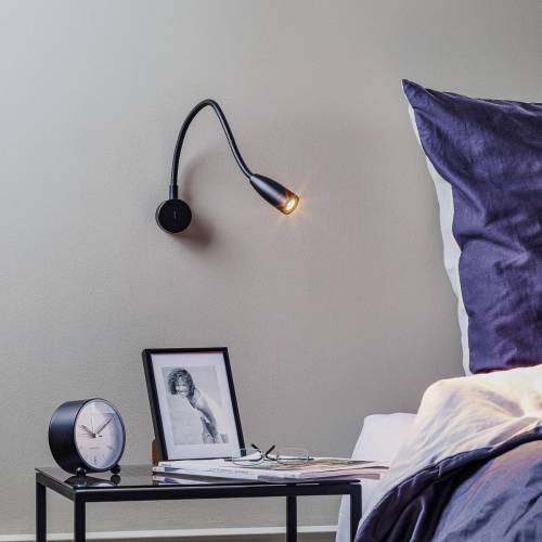 LEDS-C4 Bed LED wandlamp rond, zwart