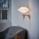 LE KLINT The Mushroom wandlamp, met eikenhout