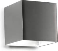 Pujol Vierkante LED-wandlamp Basic, nikkel