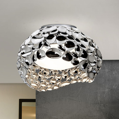 Schuller LED plafondlamp Narisa, Ø 46 cm, chroom