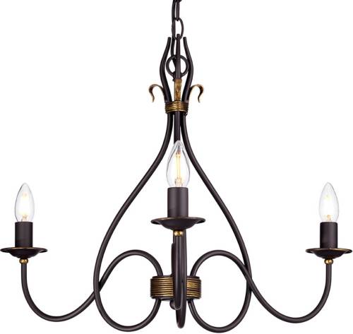 Elstead Smeedijzeren hanglamp WINDERMERE, 3-lichts