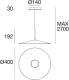Linea Light LED hanglamp Poe plus, zwart