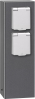 LCD Buiten-stopcontactzuil 018, 2-voudig, grafiet