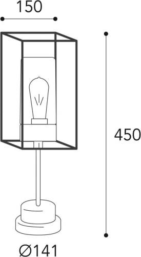 Moretti LUCE Sokkellamp Cubic³ 3369 messing antiek/opaal