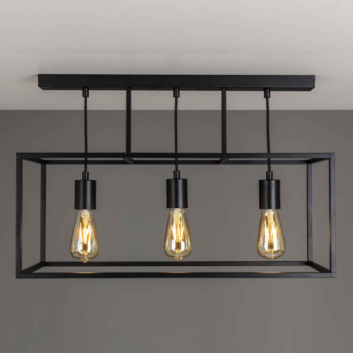 Moretti LUCE Plafondlamp Cubic³ 3384, 3-lamps, zwart