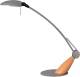 Aluminor LED bureaulamp Swingo met hout, grijs